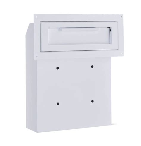 metal baffle drop box|through the door drop box.